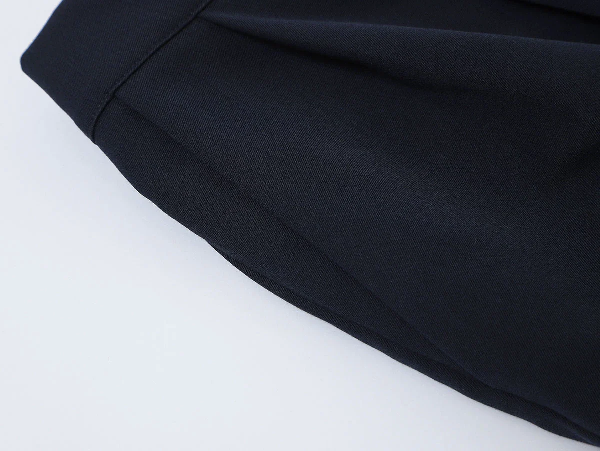 BAGGY FIT 'NAVY BLUE' PLEATED PANTS - Image 5